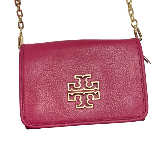 Tory Burch Britton pink Leather Crossbody Bag - Picture 1 of 10